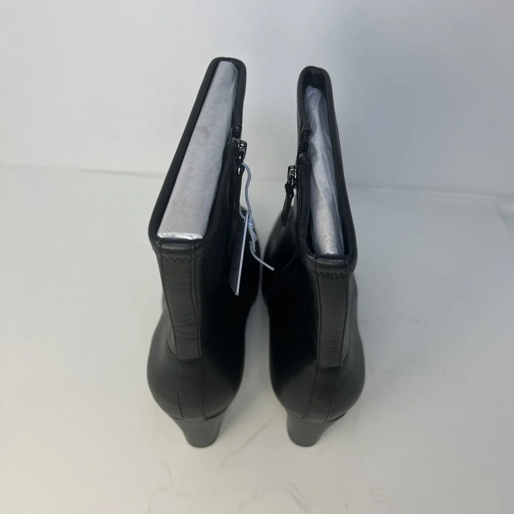 Aerosoles Miley Black Mid-Calf Ankle Booties Boots Size 9 Wide 9W NIB